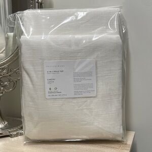 Pottery Barn Emery Curtain in White/ IVORY- 1 Curtain Panel-